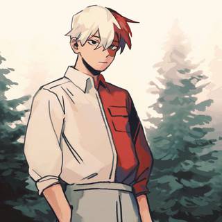 Todoroki drawing wallpaper