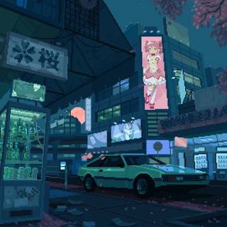 Anime cars aesthetic wallpaper