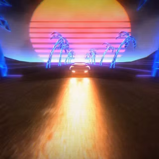 Retro 80s sun wallpaper