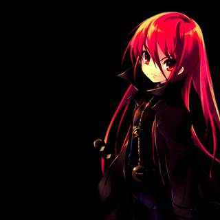 Anime hair red black wallpaper
