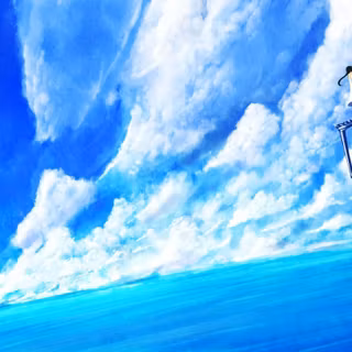 Blue HD anime wallpaper