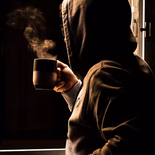 Drinking coffee wallpaper