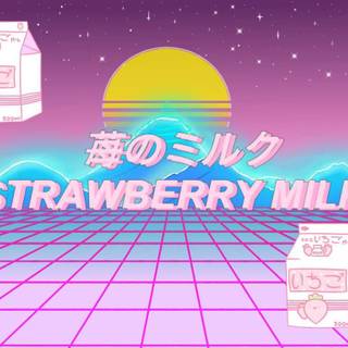 Strawberry milk aesthetic wallpaper