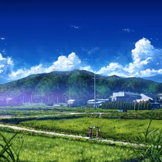 Grassland anime wallpaper
