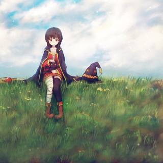 Grassland anime wallpaper