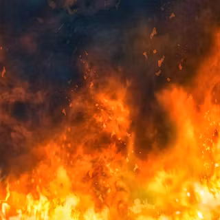 Anime city on fire wallpaper