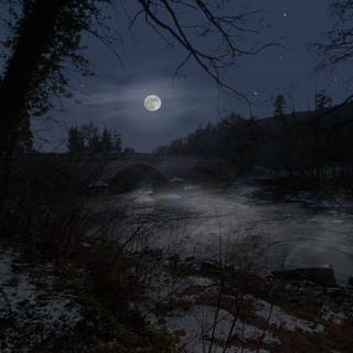 Mystical moonlight wallpaper