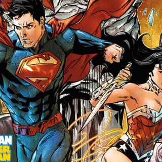 Superman Wonder Women wallpaper