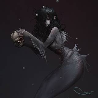 Scary mermaids wallpaper