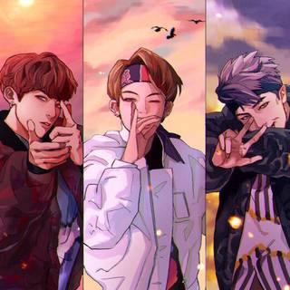 Jungkook anime photoshoot wallpaper