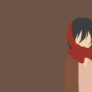 Minimal vector art anime wallpaper