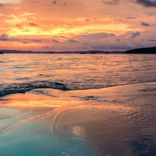 Sunset in the ocean wallpaper