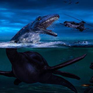 Water dinosaur wallpaper