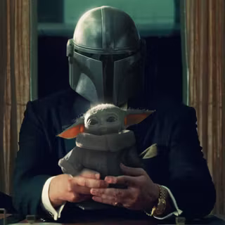 Mandalorian and Baby Yoda wallpaper