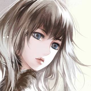 Anime girl drawing wallpaper