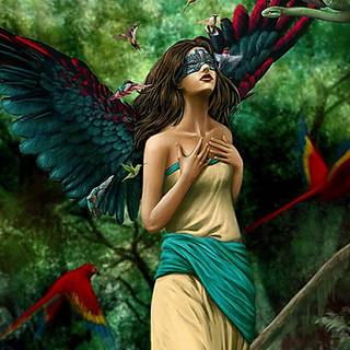 Winged dancer wallpaper