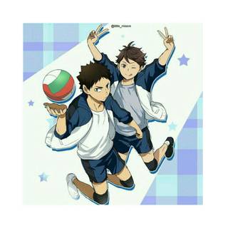 Oikawa and Iwa wallpaper