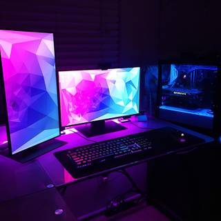 Gaming computer table wallpaper