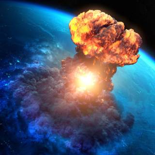 Asteroid planet explosion wallpaper