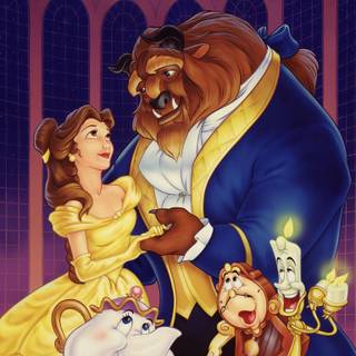 Belle and Beast wallpaper