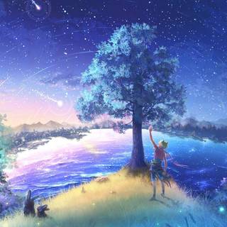 Anime summer beautiful landscape wallpaper