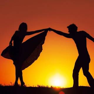 Sunset dance wallpaper