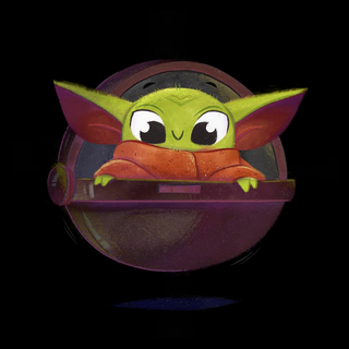 Yoda cartoon minimalist wallpaper