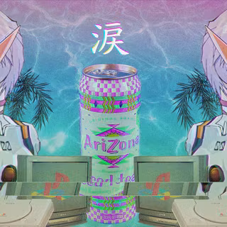 Vaporwave anime girl glitch HD wallpaper