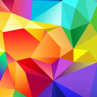 Rainbow geometric shapes wallpaper