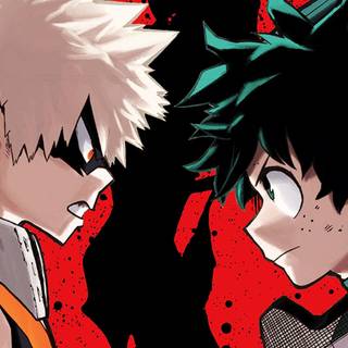 Bakugo and Deku desktop wallpaper