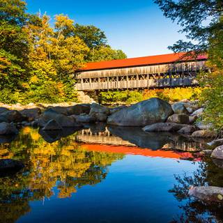 Covered bridge wallpaper