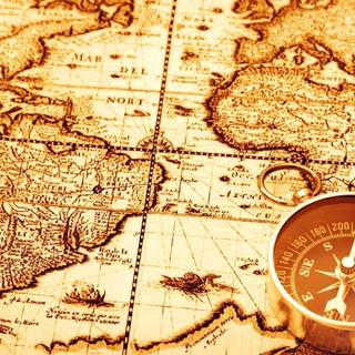 Magical treasure map desktop wallpaper