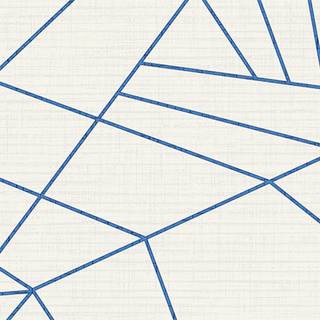 Blue and white geometric wallpaper