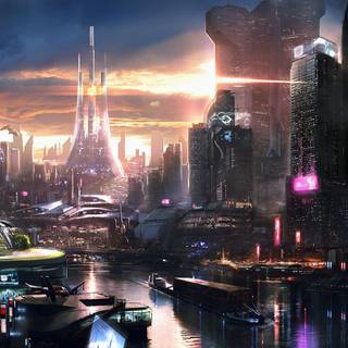 Desktop Cyberpunk wallpaper