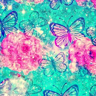 Pastel butterfly wallpaper