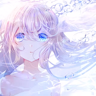 Cute anime girl white hair wallpaper