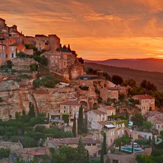 French village wallpaper