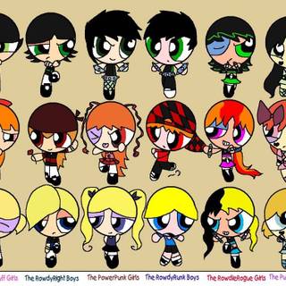 Powerpuff Girls X Rowdyruff Boy wallpaper