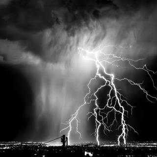 HD Black Lightning wallpaper