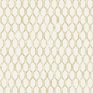 Gold and white geometric wallpaper
