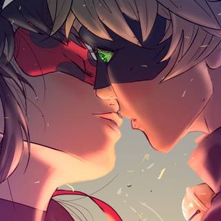 Marinette and Adrien wallpaper