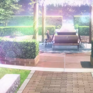 School yard anime wallpaper