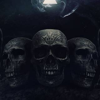 Geometric skull wallpaper