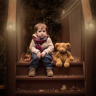 Lighting Teddy Bear wallpaper