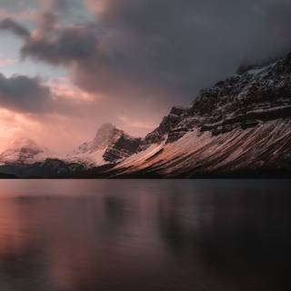 Mountains sunset landscape 4k wallpaper