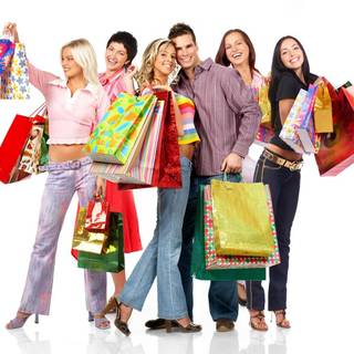 Shopping women wallpaper