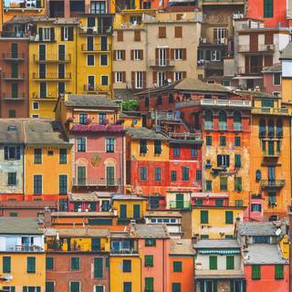 Mediterranean village wallpaper