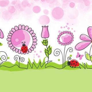 Flower garden art wallpaper