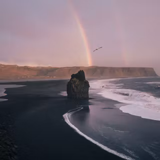 Rainbow sea Ultra HD wallpaper