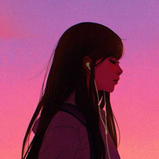 Anime girl 1080x2340 wallpaper